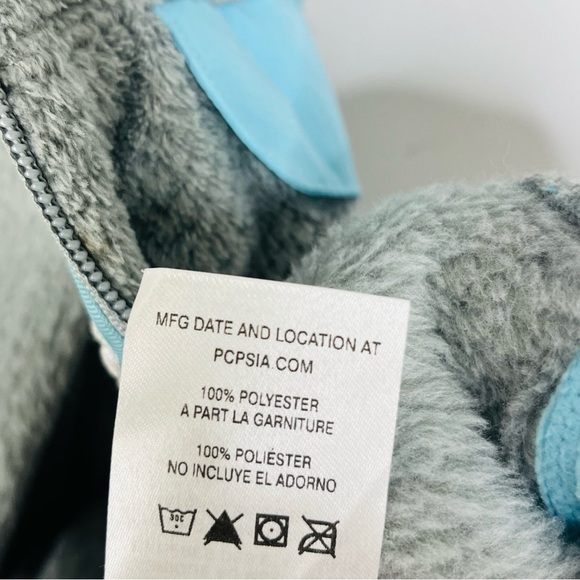 Patagonia Size XS Women's Synchilla Grey Turquoise Vest GSB - Picture 7 of 8